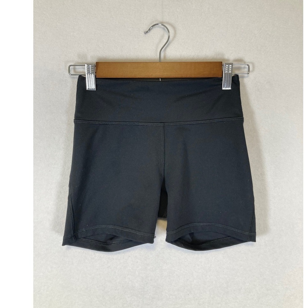 Activewear All In Motion Women‎ XS Black High Rise 4" Inseam Bike Shorts Pockets